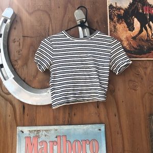 Stripped forever 21 crop top